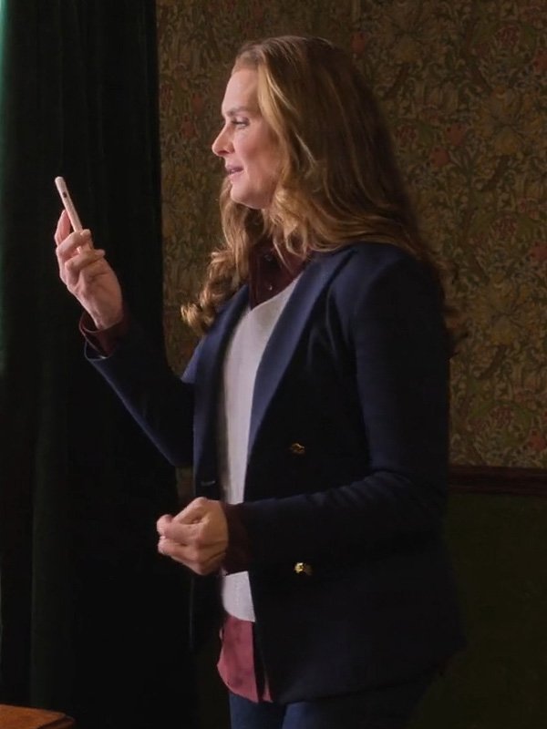 A Castle for Christmas Brooke Shields Blue Blazer - Image 3