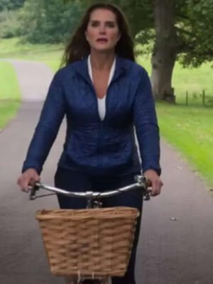 A Castle For Christmas Brooke Shields Blue Quilted Jacket