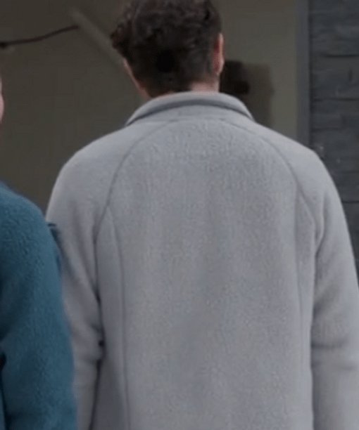 A Godwink Christmas A Miracle of Love Alberto Frezza Gray Shearling Jacket - Image 2