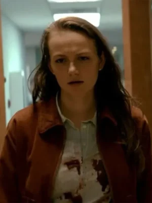 Andi Matichak Halloween Kills Brown Shirt Style Jacket