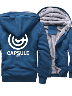 Dragon Ball Capsule Corp Thick Blue Hoodie