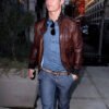 Cristiano Ronaldo Leather Brown Motorcycle Jacket