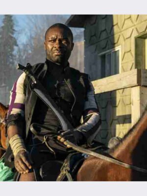 Aaron Chaos Walking David Oyelowo Blue Leather Jacket for Men