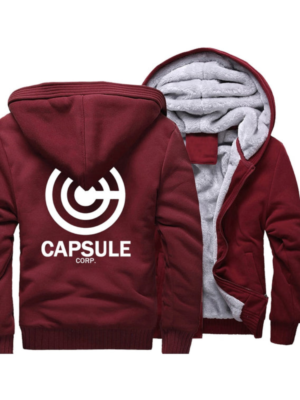 Dragon Ball Capsule Corp Thick Red Hoodie
