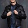 Cristiano Ronaldo Black Leather Jacket