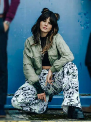 Korina Army of Thieves Green Cotton Bomber Jacket