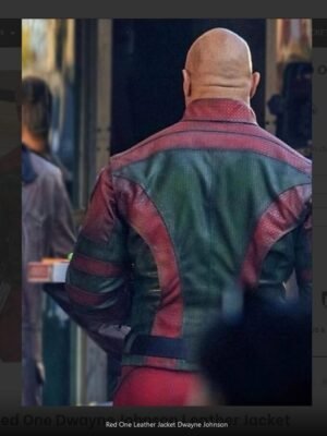 Alternative view of Dwayne Johnson Red Leather Jacket