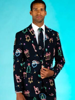 Naughty Printed Christmas Blazer