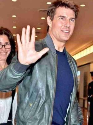 Tom Cruise Grey Leather Jacket