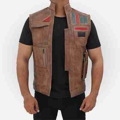 Legendary Finn Star Wars Rise of the Skywalker Leather Vest Style