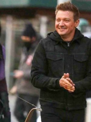 Hawkeye Jeremy Renner Black Cotton Jacket