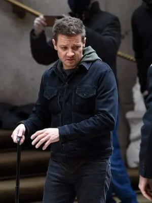 Alternative view of Hawkeye Jeremy Renner Black Cotton Jacket