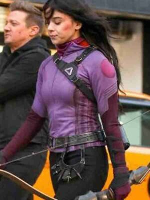 Alternative view of Kate Bishop Hawkeye Purple Leather Jacket