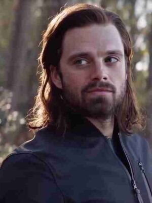 Alternative view of The Falcon and the Winter Soldier Bucky Barnes Bomber Jacket